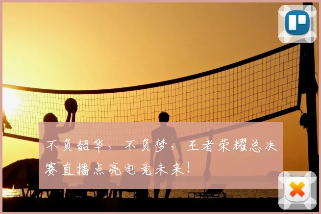 不负韶华，不负梦，王者荣耀总决赛直播点亮电竞未来！